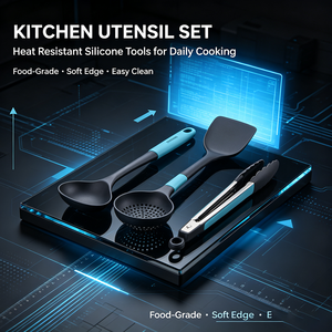 Ensemble d'ustensiles de cuisine en silicone, 10 pièces, outils de cuisson résistants à la chaleur pour ustensiles de cuisine antiadhésifs - Product Image 4