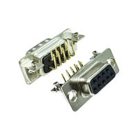 Connecteur DB9 D-SUB 9 broches à montage sur circuit imprimé, angle droit, mâle/femelle, 90 degrés, DSUB pour équipement d'automatisation industrielle