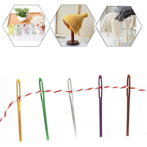 Aiguilles à coudre à la main usage domestique en <span class=keywords><strong>cuir</strong></span> émoussé tricot <span class=keywords><strong>aiguille</strong></span> à tapisserie incurvée <span class=keywords><strong>pour</strong></span> Crochet 2 pièces par sac - Product Image 4