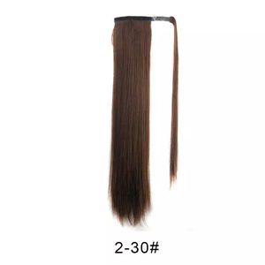 Virgin Remy Ponytail Hair Extensions Natural <b>Black</b> Double Drawn <b>Wrap</b> Around Ponytail Human Hair Thick End Easy Wear For Women - Product Image 4