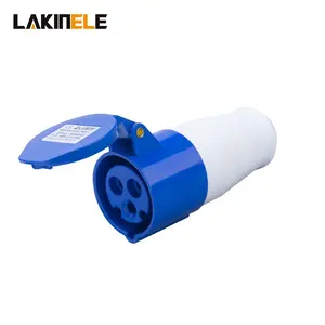 Lakinele 213 Industrial Plug & Sockets 16A 32A IP44 3 Pin Industrial Site Plug & Wall Socket Waterproof Connector 2P+Earth