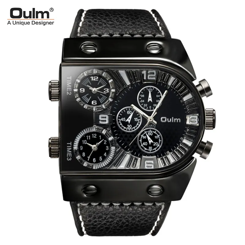 New Brand Oulm 9315 Quartz Watches Men casual Waterproof Wristwatch Luxury Gold Stainless Steel Male Watch Relogio Masculino