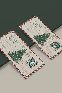 Tarjetas de felicitación navideñas personalizadas con dibujos animados impresos digitalmente para decoración y saludos festivos. - Product Image 2
