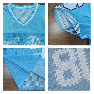 Tops courts personnalisés FQ, maillot de football américain, col en V, vêtements de sport pour femmes et filles, streetwear d'été, t-shirt de cheerleading - Product Image 6