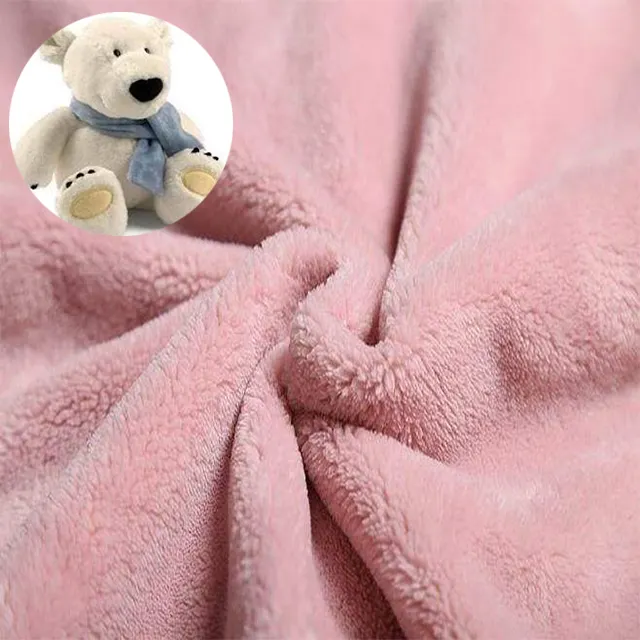 Tessuto peluche velboa in poliestere super morbido tessuto peluche pelo lungo e pelo corto 1MM 3MM tessuto coperta orso giocattolo