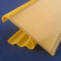 Porte-étiquettes adhésifs en PVC en forme de L, hauteur personnalisable, pour rayonnages de supermarché, longueur flexible sur mesure
