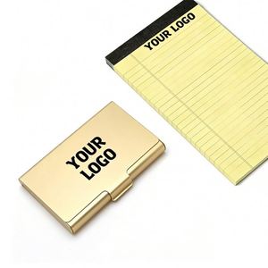Porte-cartes de visite en métal gravé avec logo personnalisé pour les cabinets d'avocats, les banques, les cadeaux promotionnels, les cartes d'identité, les cartes de visite - Product Image 1