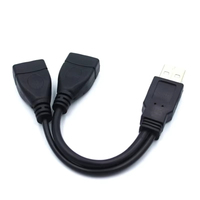 Rallonge USB 2.0, 1 mâle à 2 femelles, répartiteur Y, adaptateur secteur, convertisseur pour chargement de transmission de données de voiture PC