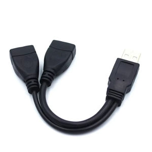 1 macho a 2 hembra Cable de extensión USB 2,0 Splitter <span class=keywords><strong>Y</strong></span> Cable Adaptador de corriente Convertidor para PC Coche Transmisión DE DATOS Carga - Product Image 5