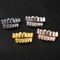 Grillz dentaire Hip Hop plaqué or 18 carats, personnalisable, ensemble de grillz supérieurs et inférieurs, amovibles, pour femmes et hommes, pour les fêtes