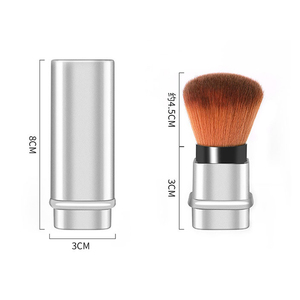 Custom LOGO Mini Rose Gold Foundation Makeup <strong>Brush</strong> Kabuki Facial Beauty Tools Face Powder Blush <strong>Brushes</strong> Nail Cleaning <strong>Brush</strong> - Product Image 3