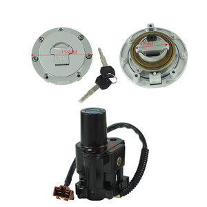 ชุดล็อคสวิตช์จุดระเบิดของรถจักรยานยนต์1ชุดถังน้ำมันเชื้อเพลิงก๊าซล็อครวมถึงกุญแจสำหรับ <span class=keywords><strong>CBR600</strong></span> CBR 600 RR CBR600RR F5 <span class=keywords><strong>2005</strong></span> - Product Image 5