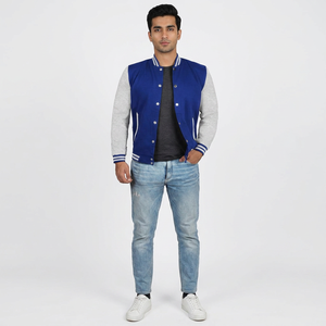 2026 Custom Stitched Camo Bomber Jacket for Men Plus Size Varsity Jackets <b>Covered</b> <b>Button</b> V-Neck Collar Front Logo Breathable - Product Image 1