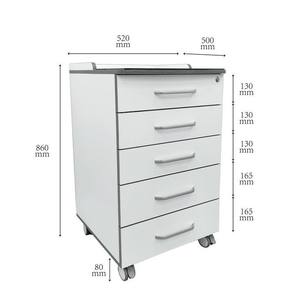 Armoire mobile dentaire Foshan 520x500x860mm avec 5 tiroirs pour les cliniques de soins bucco-dentaires - Product Image 1