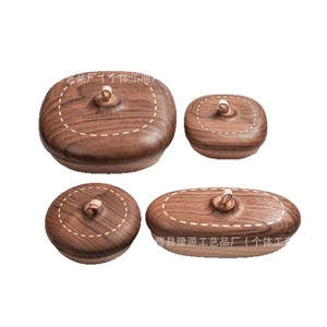 Boîte de rangement pour bijoux en bois original avec couvercle anti-poussière en caoutchouc, design de luxe léger, bol à fruits 1-3L, gravure personnalisée - Product Image 3