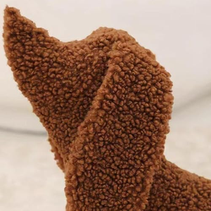 Factory Hot Sell Dachshund <b>Dog</b> Sherpa Brown Pillows Home <b>Sofa</b> Fluffy Stuffed Decor Teddy <b>Dog</b> Pillows - Product Image 5