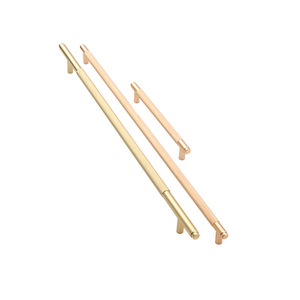 Furniture Handle T-Shaped Zinc Alloy <b>Gold</b> Drawer <b>Cabinet</b> Door Handle Minimalist Antirust Plated - Product Image 2
