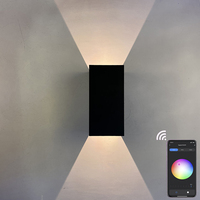 9W RGBW applique murale à couleur changeante variable IP65 éclairage applique murale LED chevet ambiance Tuya APP WIFI contrôle fête décoration intérieure