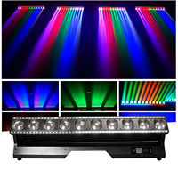 Barre de lumière mobile 10x60W RGBW 4-en-1 avec 140x5050 LED auxiliaires 5-en-1, compatible DMX512 et RDM pour l'éclairage DJ et disco
