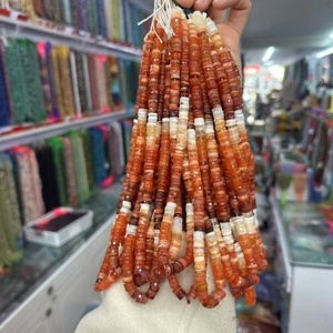 خيوط الخرز الفواصل بيروفان الناري من أحجار كريمة رونديل ، خيوط الخرز لصنع المجوهرات - Product Image 2