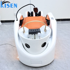 Kisen Nouveau Design Bac à shampoing de salon et table de soin capillaire, design moderne et lumineux, pour personnes corpulentes - Product Image 4