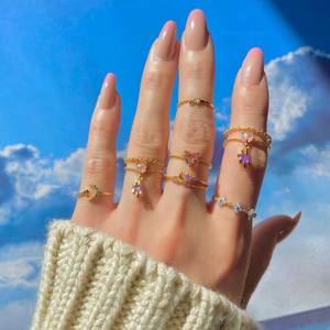 Anillo de corazón de oso <span class=keywords><strong>para</strong></span> mujer, set de anillo original de oso, regalo <span class=keywords><strong>para</strong></span> pareja, venta al por mayor de fábrica - Product Image 3