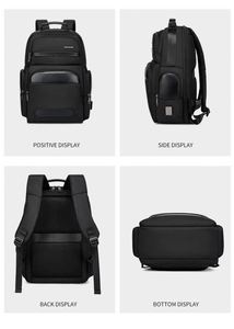 Sac à dos de voyage professionnel pour homme grande capacité 16 pouces, en microfibre balistique 1680D, imperméable, avec compartiment pour ordinateur portable, noir – Meilleures ventes - Product Image 5