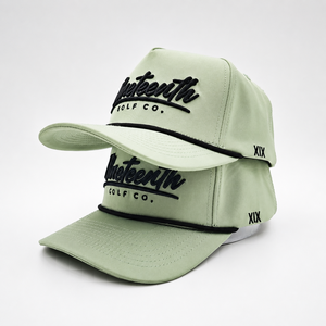 Casquette de golf imperméable à 5 panneaux, production rapide, logo brodé personnalisé, faible MOQ, équipement de performance avec ventilation optimisée, fabrication OEM - Product Image 2
