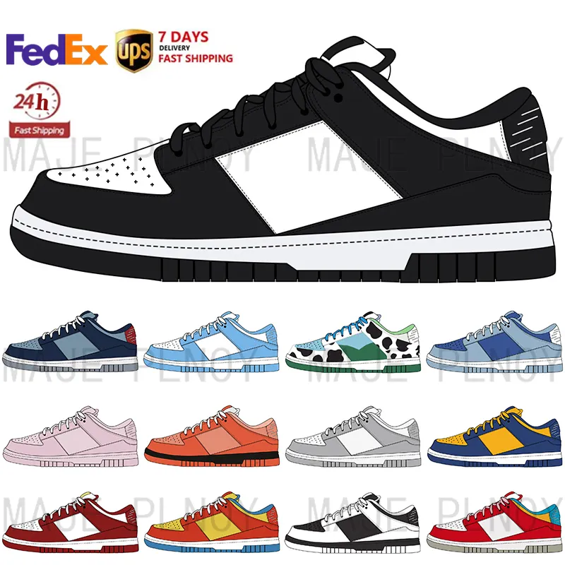In Stock SB Low Retro White Black Panda Men's casual shoes Women's walking shoes Brand Custom sneakers Trainer