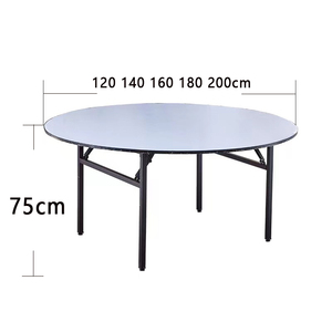 Sự kiện khách sạn thương mại Vòng bảng gấp ván ép Bảng hàng đầu với PVC Khăn trải bàn Bàn và ghế thiết lập chấp nhận kích thước tùy chỉnh - Product Image 5