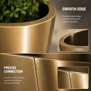Jardinière métallique sur mesure OEM pour projets d'aménagement paysager, pot de fleurs extérieur pour mobilier de jardin et de rue - Product Image 6