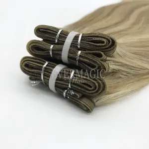 Hair Hand Tied Weft pure brazilian bouncy curl human hair weaving Double Dawn 6a remy virgin brazilian hair soft Straight