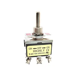 Taiwan Brand T-23CS Quick Connect Toggle Switch #250 6P 15A 250VAC ON-OFF-ON High Quality Electrical Component