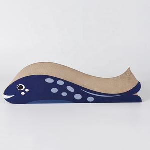 Baleia azul papelão ondulado gato brinquedo garra nitidez ninho <span class=keywords><strong>Scratcher</strong></span> - Product Image 4