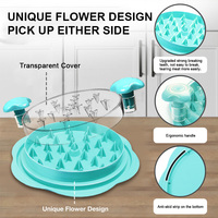 Outil de déchiquetage de viande de poulet BBQ Upgrade Pro Twist avec poignées, grande machine manuelle ronde transparente pour déchiqueter les poitrines de poulet
