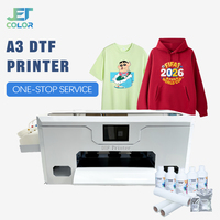Nueva Impresora Digital DTF de 30 cm con Cabezal Xp600, Agitador de Polvo, Impresión A3 para Transferencias en Camisetas, con 1 Año de Garantía