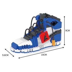474 Cái DIY Khối Xây Dựng Nhỏ Sneaker <span class=keywords><strong>B</strong></span>àn Chải Nồi AJ Khối Sneaker Set Cho Trẻ Em Btc <span class=keywords><strong>Ltc</strong></span> Usdt Chấp Nhận - Product Image 2