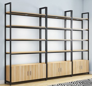 Cao Cấp Nhiệm Vụ Ánh Sáng Bán Lẻ Hiển Thị Đứng Bán Sỉ Antiqued Bằng Gỗ Bánh Mì Hiển Thị Giá Cửa Hàng Gondola Bánh Mì - Product Image 1