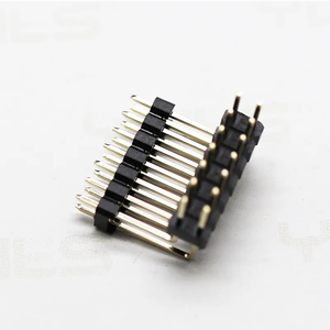 Mẫu miễn phí kết nối 2.54 mét Pitch 1-40pin chiều cao 1.5 1.7 2.54 3.0 Mét kép Hàng PCB kết nối kép hàng Góc bên phải pin tiêu đề - Product Image 2