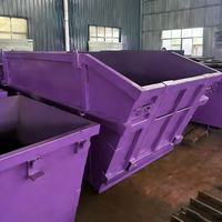 Conteneur de collecte des déchets standard personnalisable en gros pour usine de recyclage des déchets, conteneur à crochet pour benne basculante
