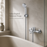 Mitigeur de baignoire mural en laiton, monocommande eau chaude et froide, avec inverseur pour douche et baignoire