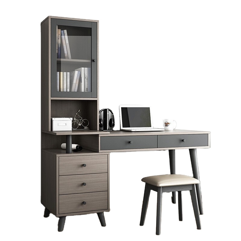 Стол с книжной полкой в скандинавском стиле, современный простой детский учебный стол, многофункциональный выдвижной прочный компьютерный стол