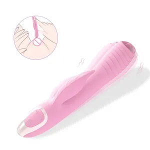 最佳月亮粉色阴道阴茎可插入性玩具女性阴部假阳具兔子振动器配件旋转器套装大遥控器