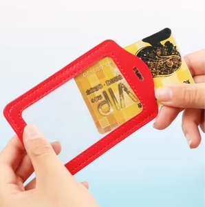 Porte-cartes d'identité et de visite en cuir PU personnalisé avec logo, idéal pour les cadeaux et l'artisanat - Product Image 4