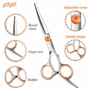 Ciseaux de coiffure avec logo personnalisé, ciseaux professionnels de salon 6" 6.5", étui en cuir pour ciseaux de barbier par Bahasa Pro - Product Image 2