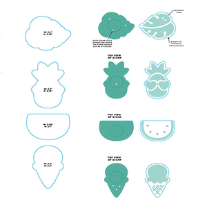 ชุดตัวตัดคุกกี้แฟนตาซี 9 ชิ้น พร้อมด้ามจับเปลี่ยนได้ - รูปทรงนางเงือก ยูนิคอร์น และสายรุ้ง สำหรับทำขนม - Product Image 6