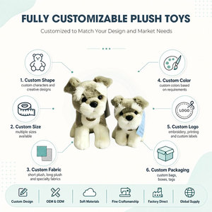 Set Boneka Husky Lembut, Boneka Anak Anjing Husky Hijau Putih, Mainan Anjing Plush Menggemaskan untuk Anak-Anak, Ukuran Logo Kustom - Product Image 2