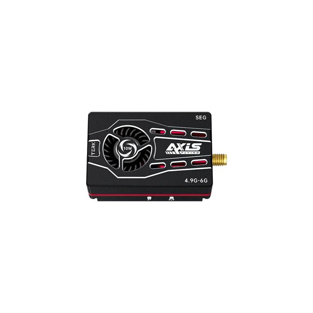 Axisflying TERK Analog VTX 4.6-6 GHz Max 10W PLL 80CH 7~28V FM 5V Output Metal Video Transmitter FPV Link Drone Transmission