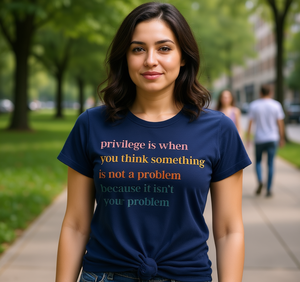 T-shirt retrò femminista da donna, 100% cotone, girocollo, manica corta, casual, con stampa di lettere, adatta a tutte le stagioni. - Product Image 2