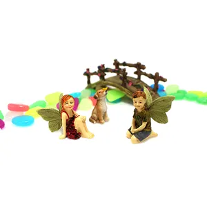 Mini Fairy Tuin Fairies Met Verlichting Opstap Beeldje Set 5